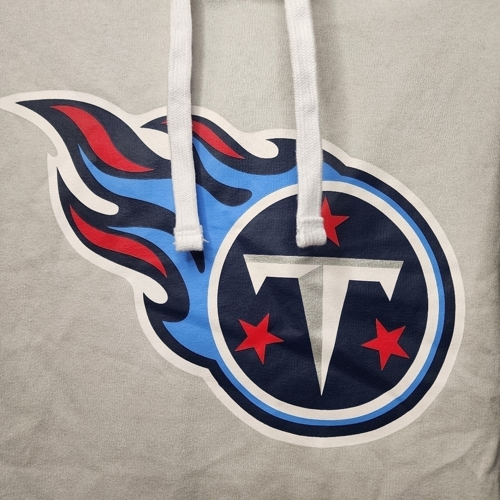 Fanatics Tennessee Titans Mens Hoodie Sweatshirt Navy Blue White and Red  Unisex - Picture 2 of 9